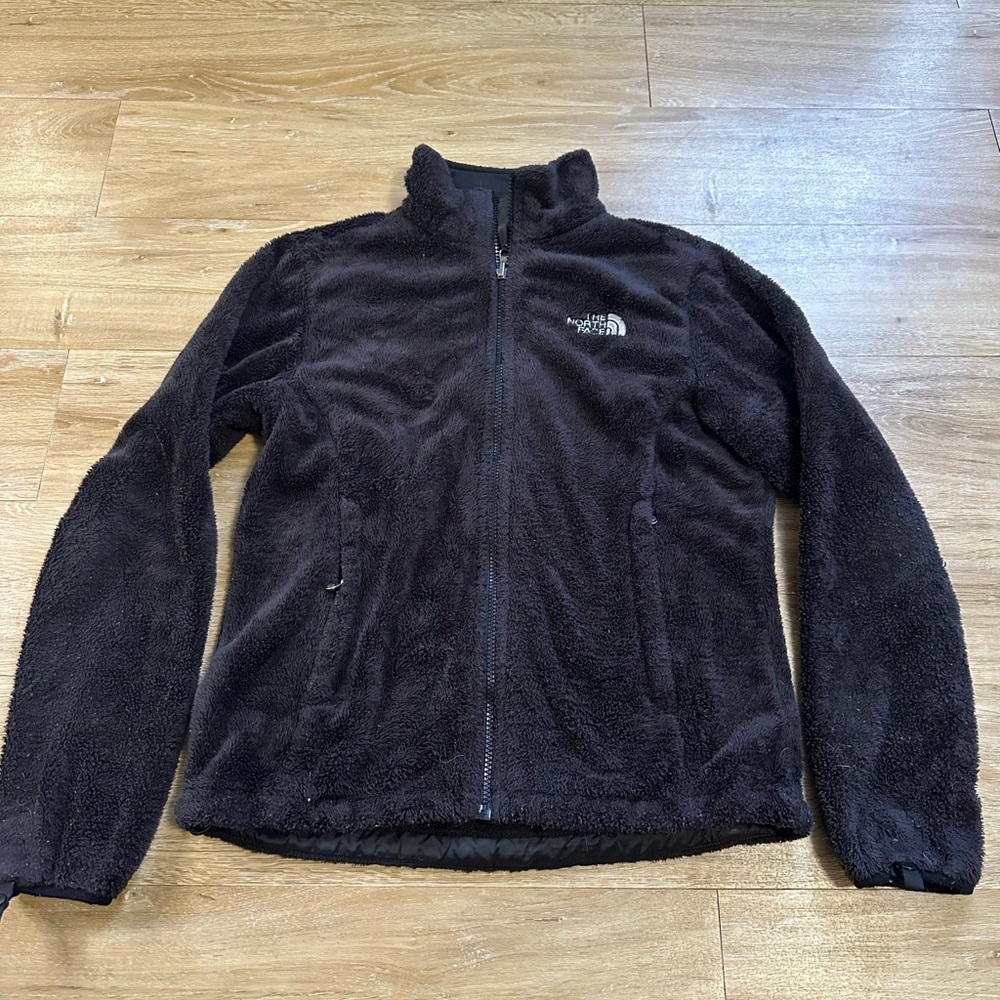 The North Face Womens Jacket Small Black Osito Oso Fleece Full Zipper Logo Women